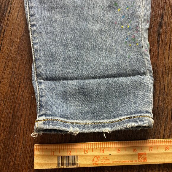Judy Blue Boyfriend Fit Jeans Rainbow Paint Splash Destroyed Light Wash Size 22W - Picture 13 of 14